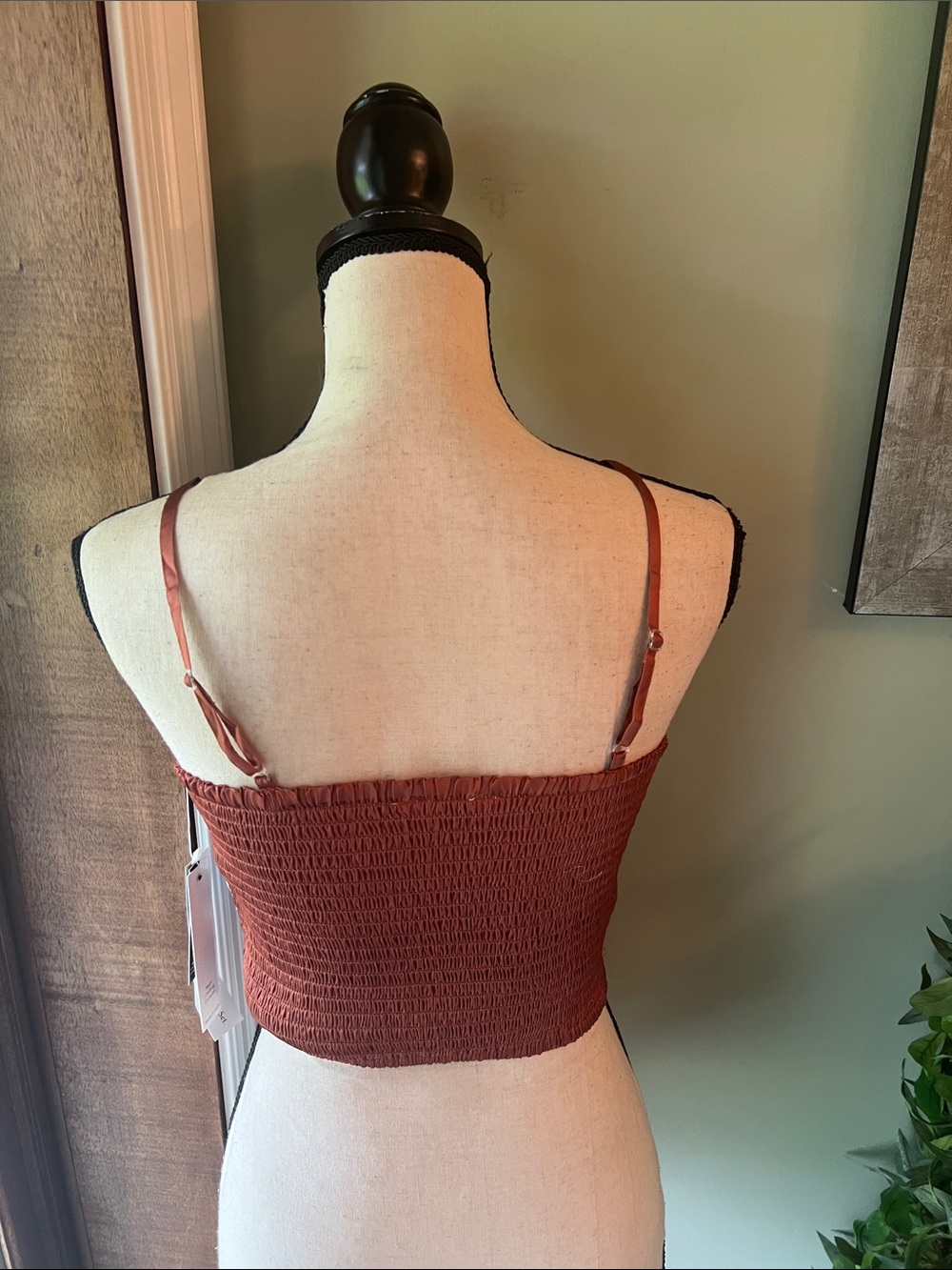 Live 4 Truth Blue Floral Scarf Camisole with Rust Straps - Picture 4 of 7